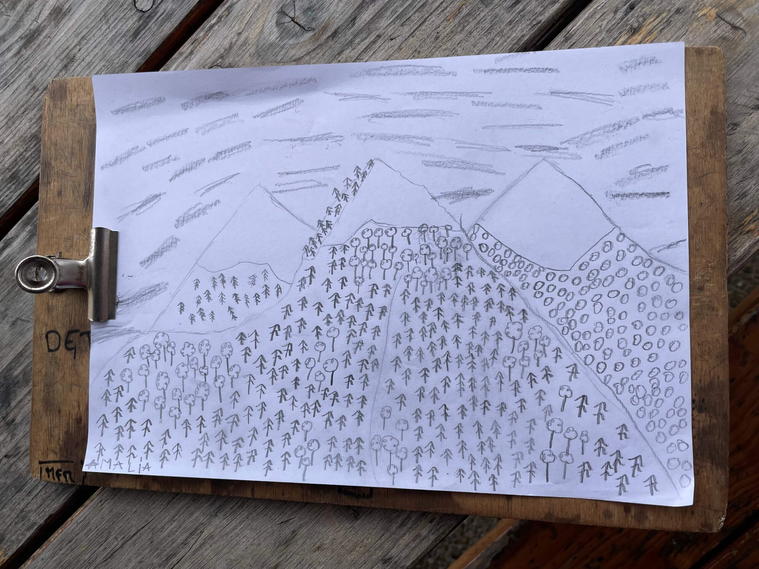 Dessin lecture de paysage