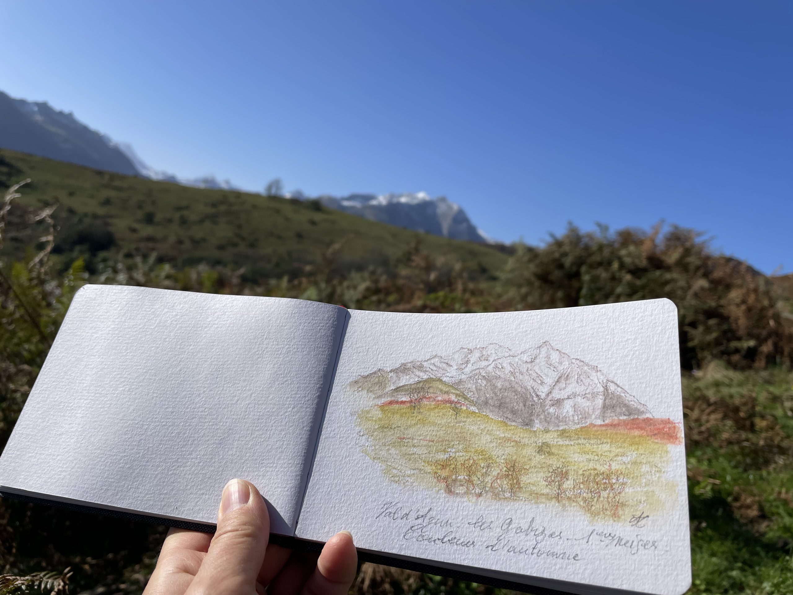 Aquarelle en nature automne