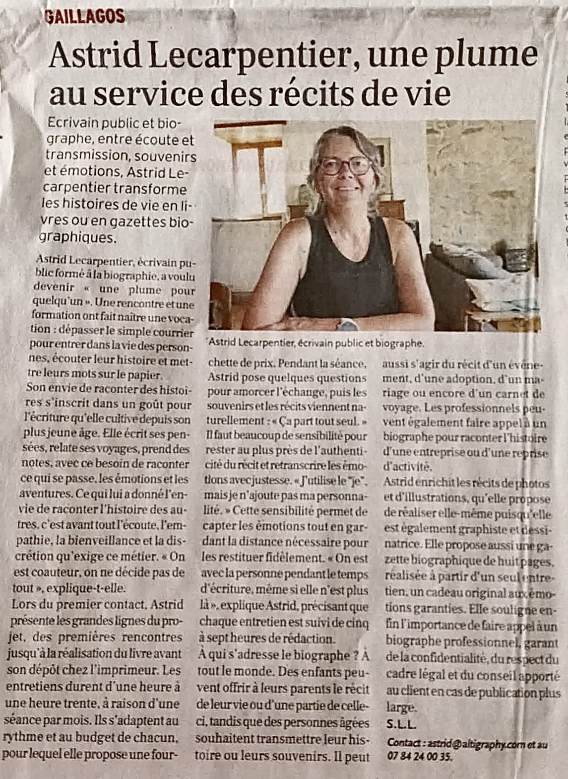ARTICLE LA DEPECHE AOUT 2026